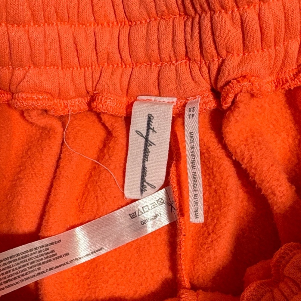 Urban Outfitters Out From Under Zippy Wide Leg Pants ~ XS ~ Heathered Tangerine - Picture 5 of 10